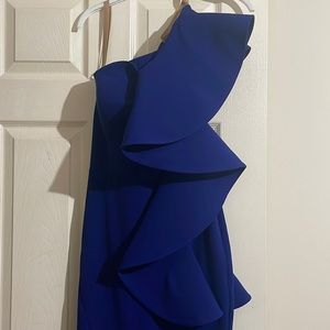 Royal blue evening gown